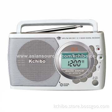FM/MW/SW Radio with MP3 Player, UM1 Batteries, 360 Degrees Antenna
